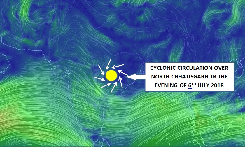 Cyclonic circulation over cHHATISGARH
