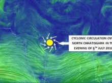 Cyclonic circulation over cHHATISGARH